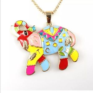 Colorful Elephant Necklace